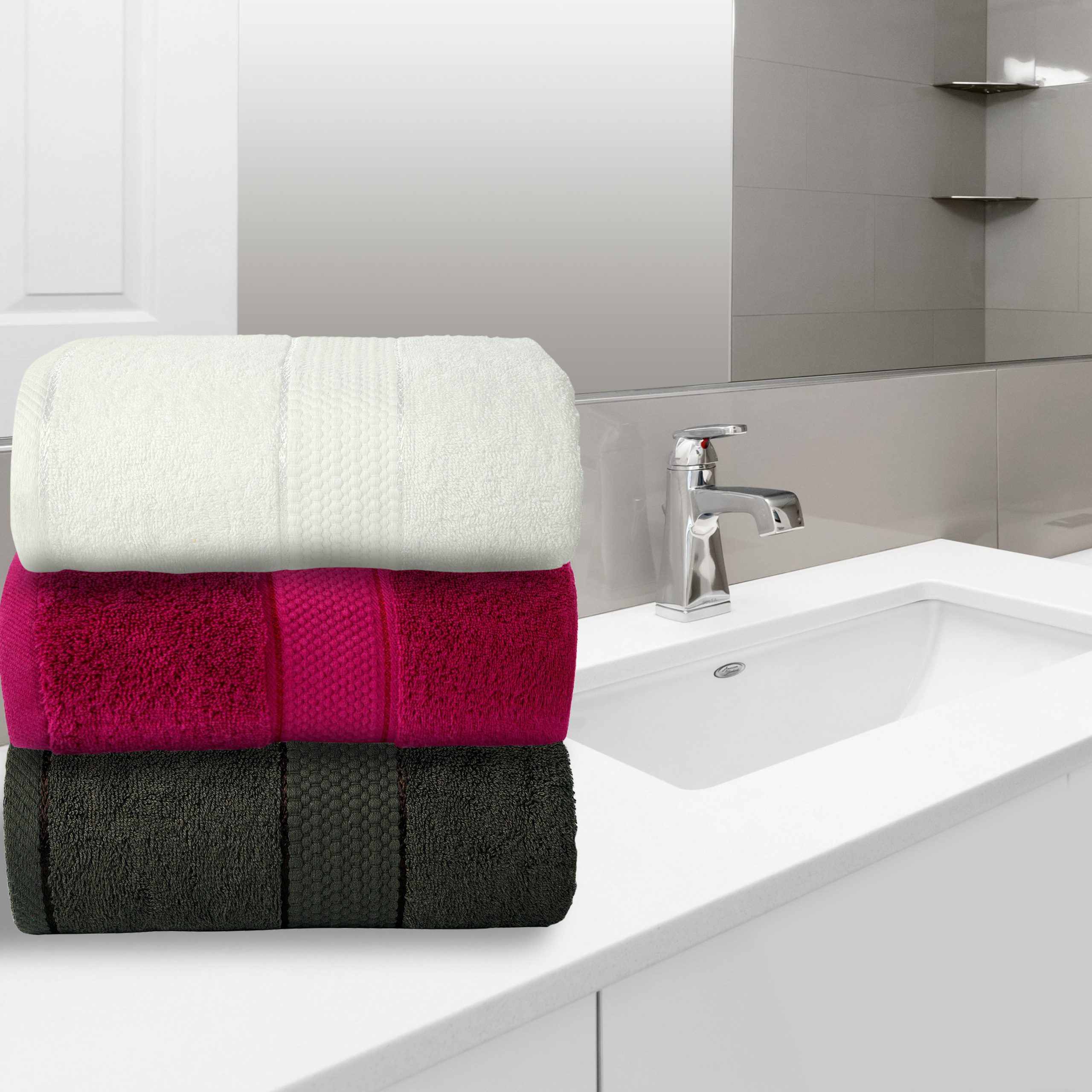 Large Bath Towel Cotton 80 x 180cm, 600 GSM Bath Sheet